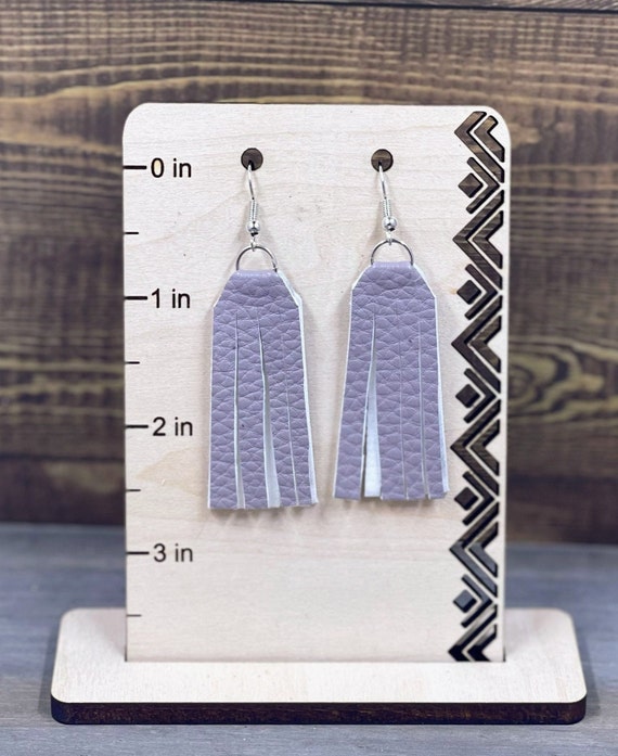 Faux Leather Tassel Earrings ER184 Etsy