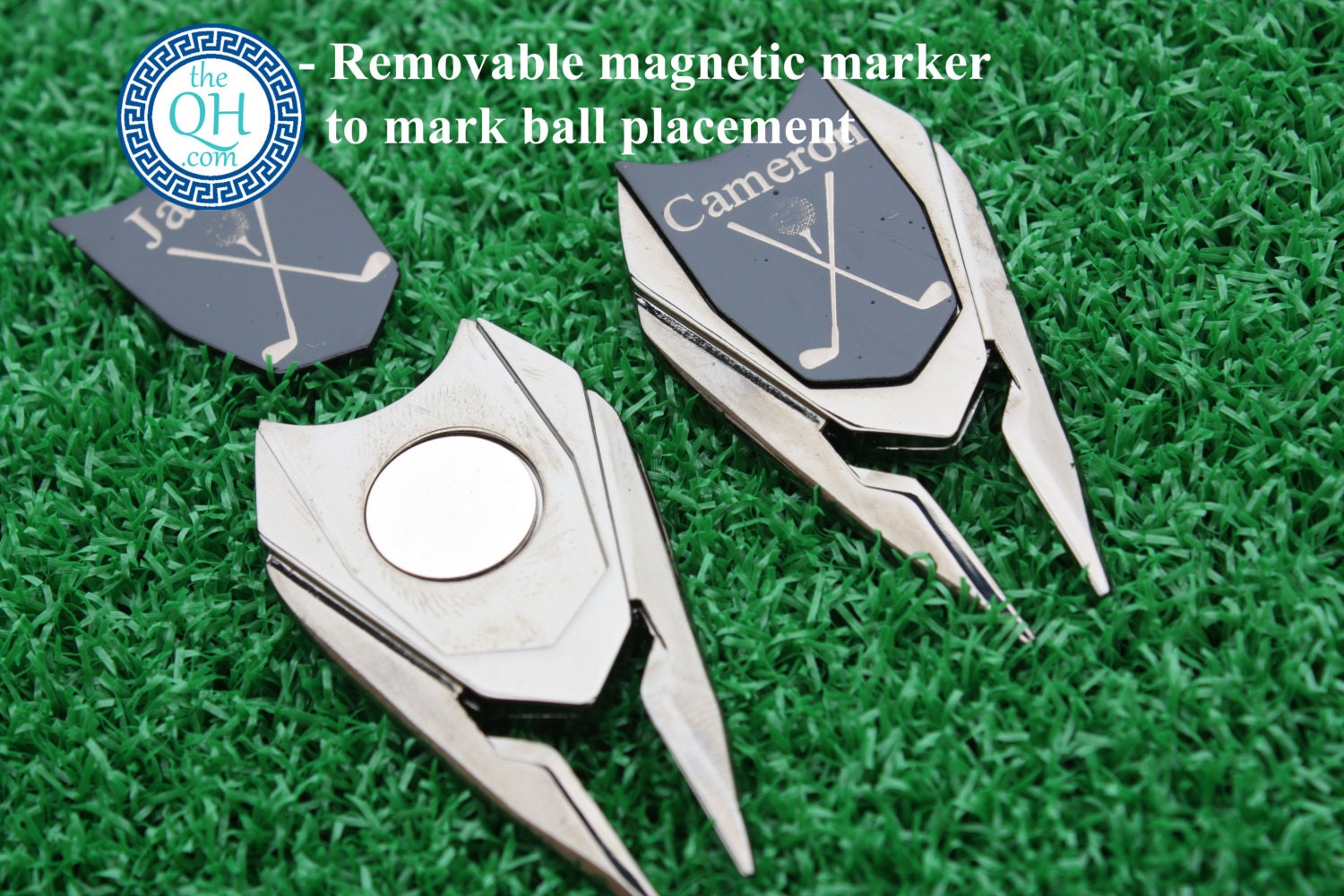 TWO Personalized Golf Ball Marker and Divot Tools His and Hers Etsy