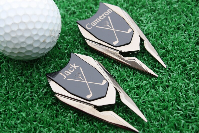 TWO Personalized Golf Ball Marker and Divot Tools His and Hers Etsy
