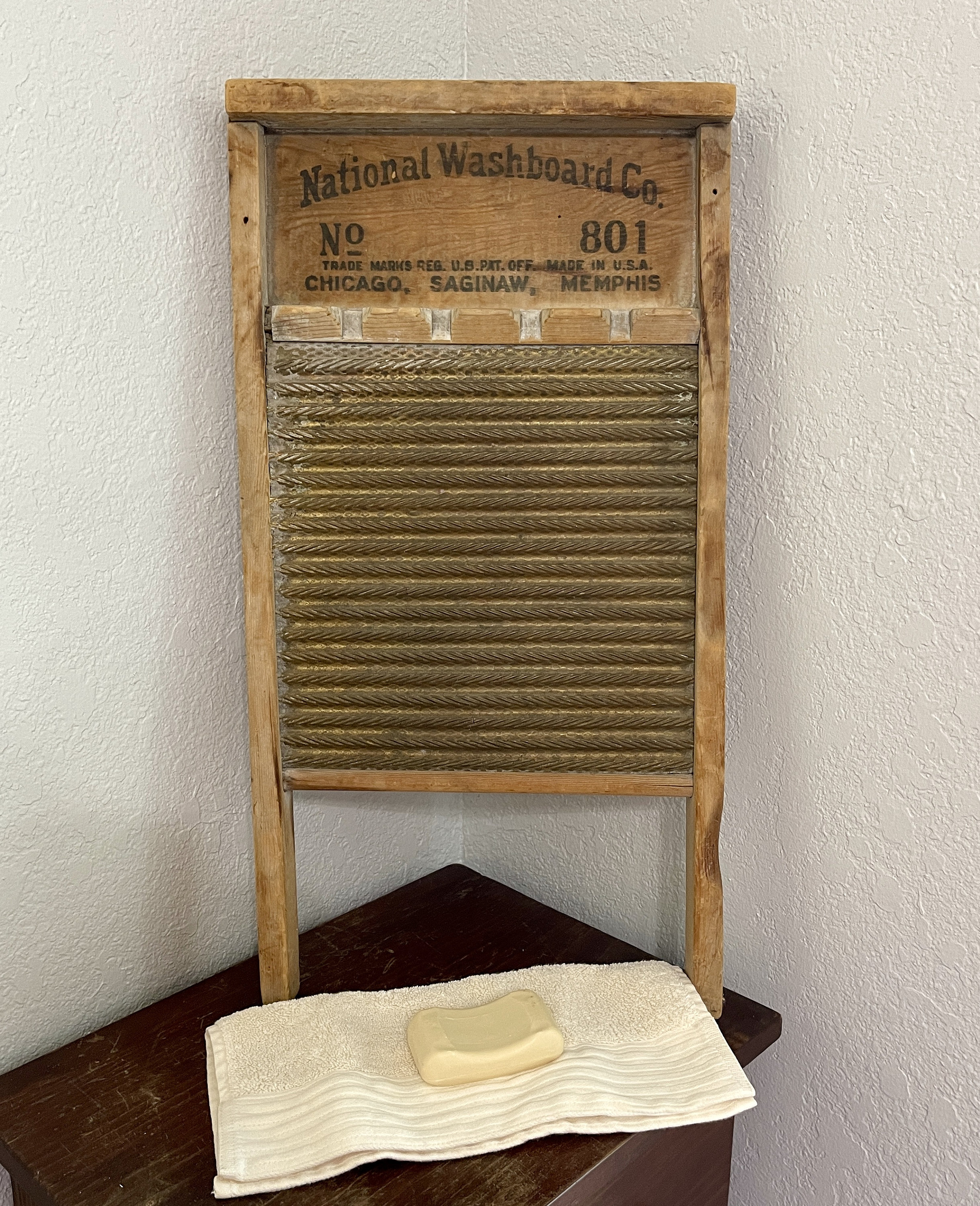 Antique National Washboard Co No 2 Washboard w/ 2 sides of artwork  (original)