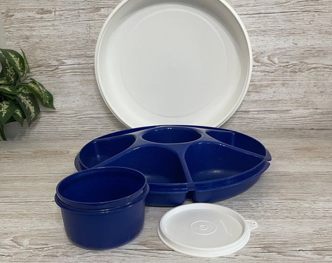 Tupperware Serving Center Set 4 Piece Set Veggie Tray Etsy
