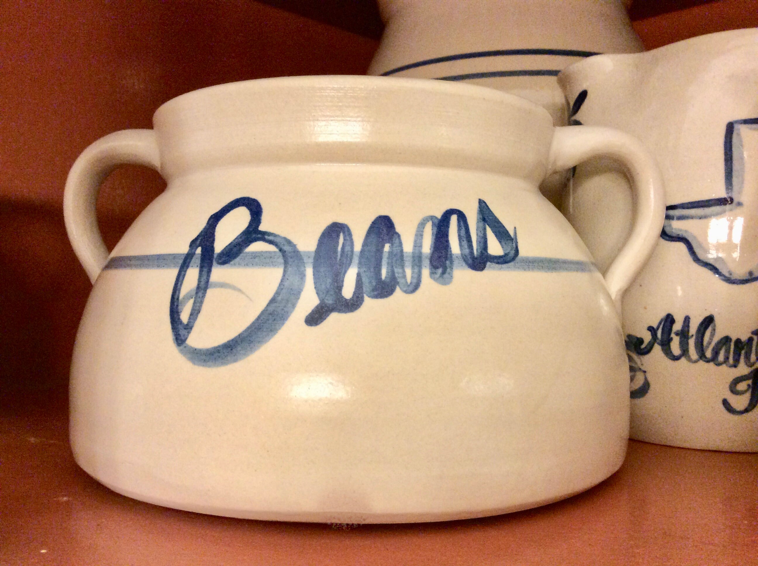 Vintage Barbecue Crock Jar & Lid Marshall Pottery Butter Etsy