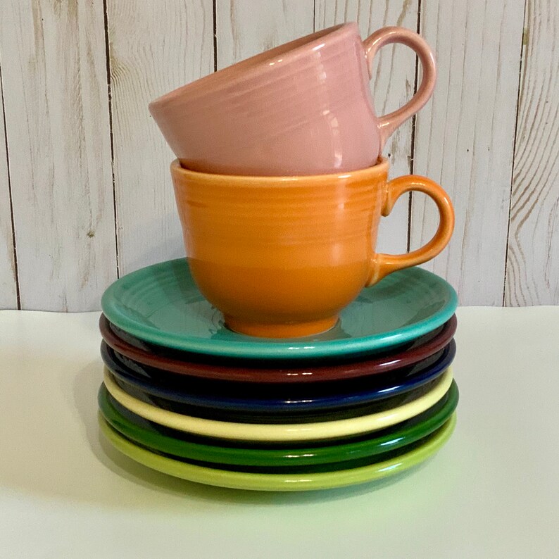 Vintage Fiesta Cups & Saucers Mix and Match Post 1986 Etsy