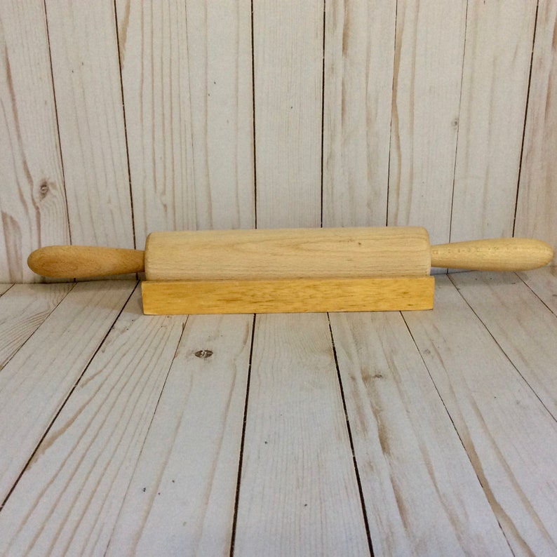 Vintage Wood Rolling Pin Farmhouse Country Kitchen Baker/'s Decor Mrs German Beechwood Steel Ball Bearings Anderson\u2019s Baking Rolling Pin