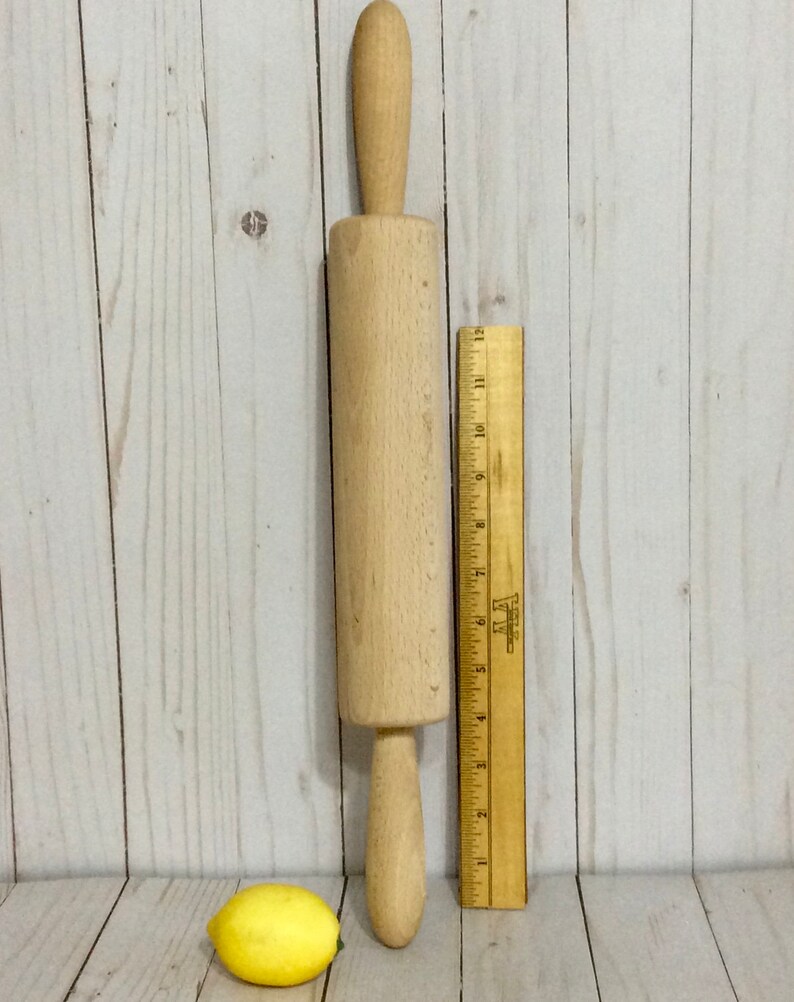 Vintage Wood Rolling Pin Farmhouse Country Kitchen Baker/'s Decor Mrs German Beechwood Steel Ball Bearings Anderson\u2019s Baking Rolling Pin