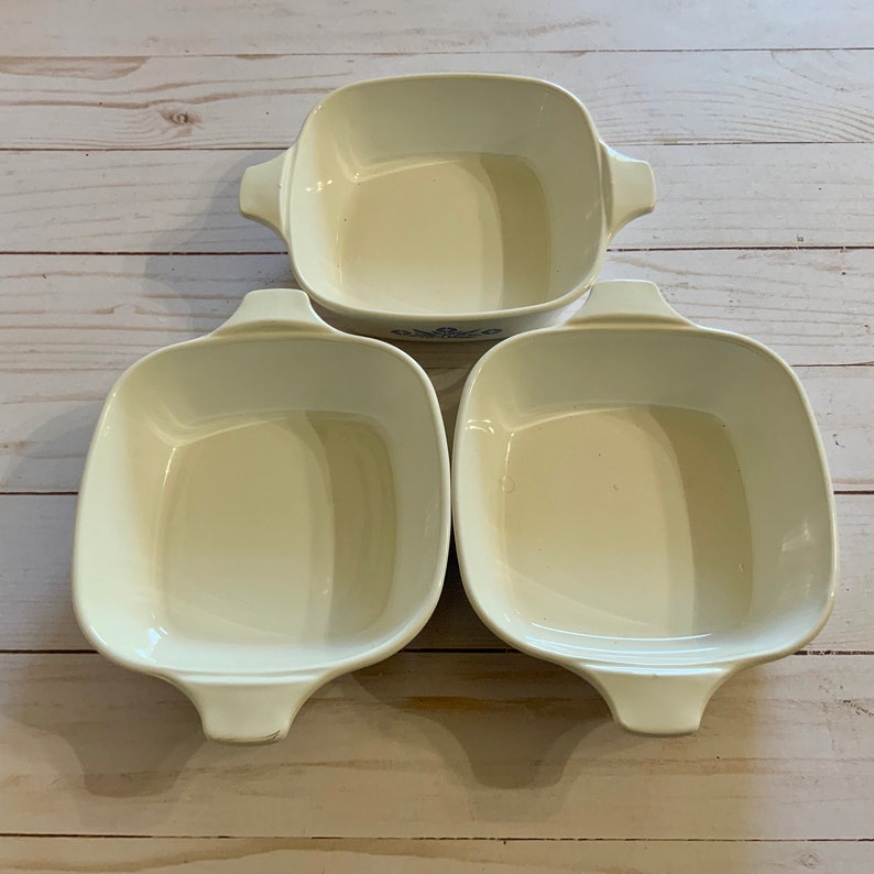 1 34 Cup SET OF 3 Vintage Corning Ware Blue Cornflower Petite Pans P-41-B