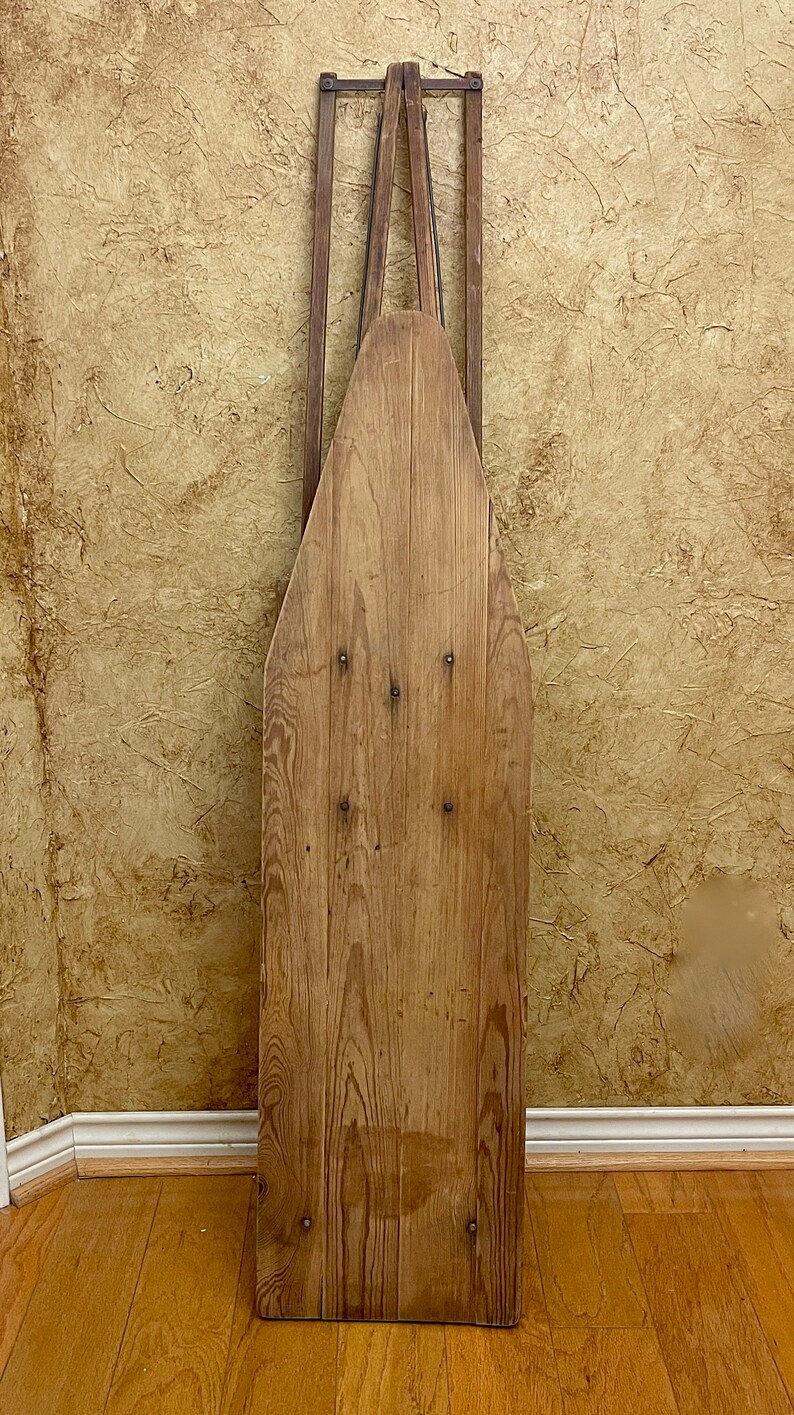 Antique Folding Wooden Ironing Board Table 1900s Folk Art Etsy
