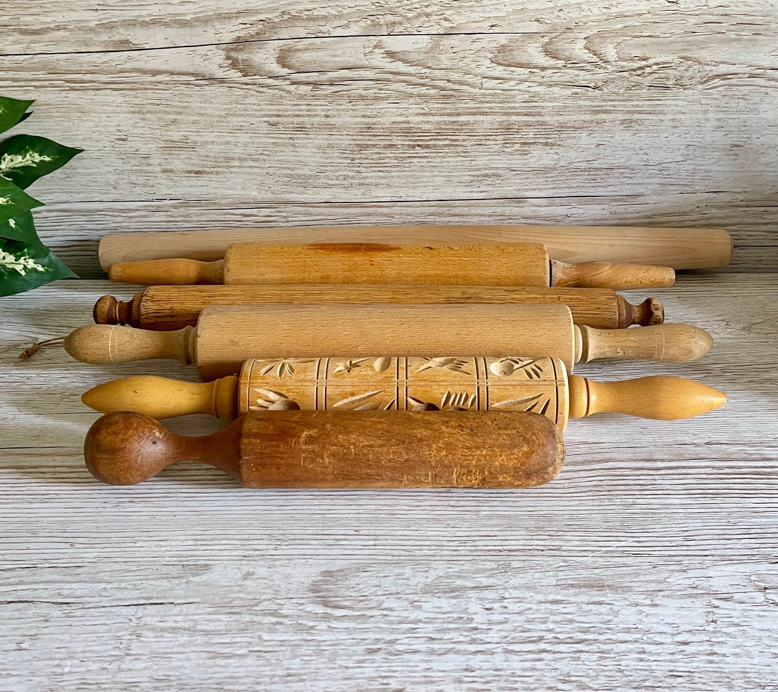 Vintage 17 Long Wood Rolling Pin Pies Cookies Etsy
