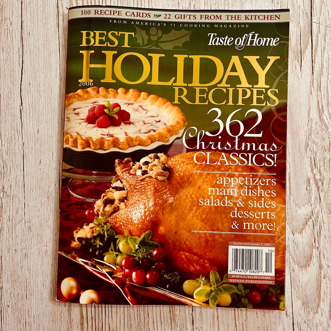 Taste of Home Christmas Holiday Cookbook Magazine Classics Recipes Etsy