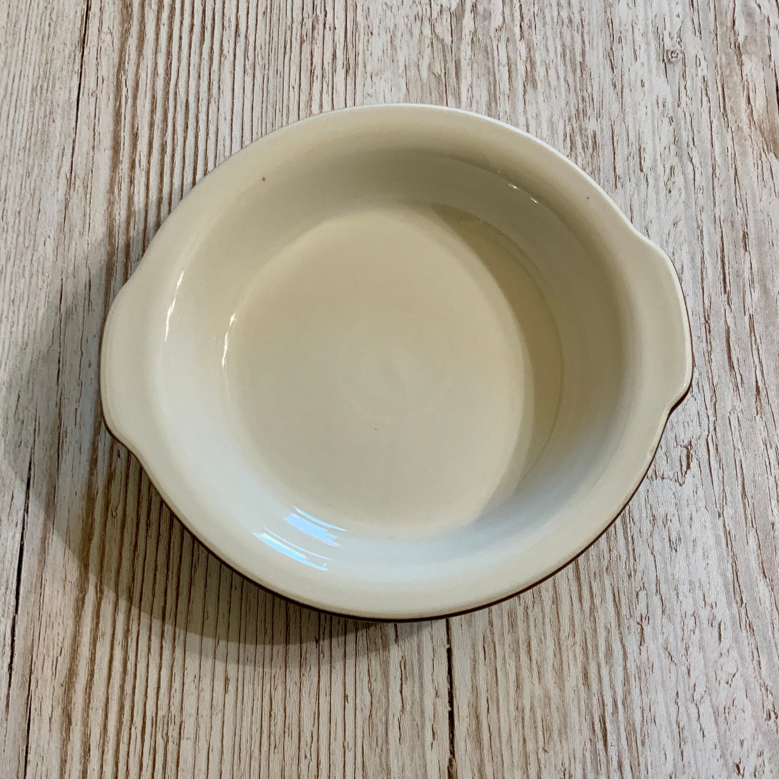 Vintage Hall® Round Au Gratin Dish Brown and White 512 Etsy