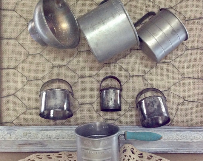 Vintage Aluminum Kitchen Tools Utensils 3 Measuring Cups Etsy