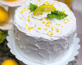 Fake Lemon cake with Lemon Zest 5"