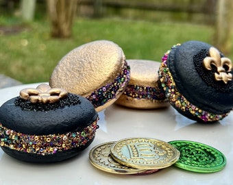 Fake Frence Macarons, Gold Macarons, Tiered Tray Styling, Boho, Farmhouse, Rustic