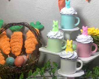 Fake Mini Mug with sugar bunny for Easter