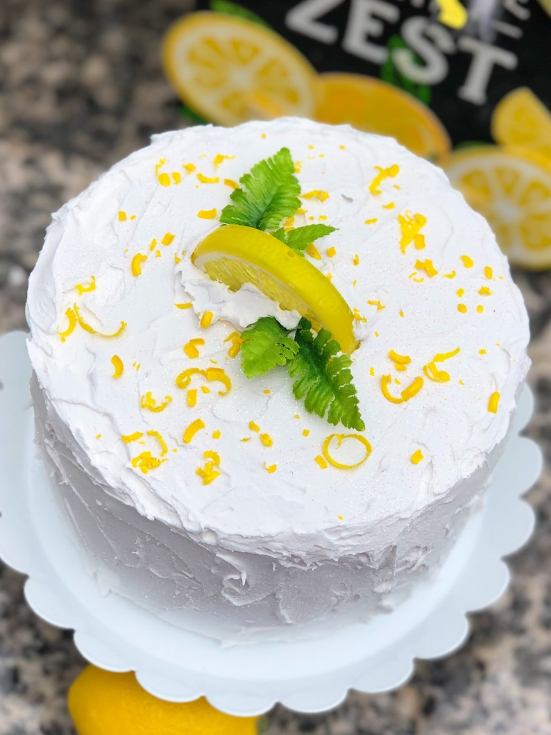 Fake Lemon Cake With Lemon Zest 5 Etsy