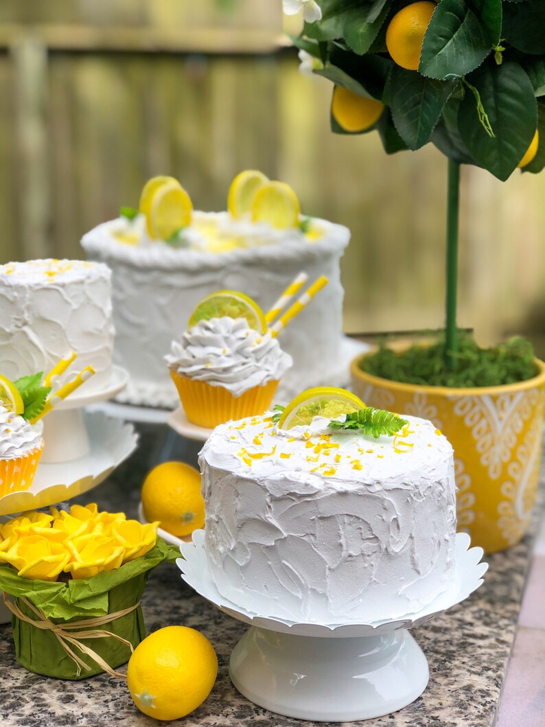 Fake Lemon Cake With Lemon Zest 5 Etsy
