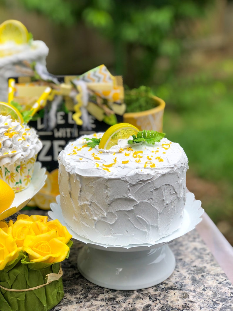 Fake Lemon Cake With Lemon Zest 5 Etsy