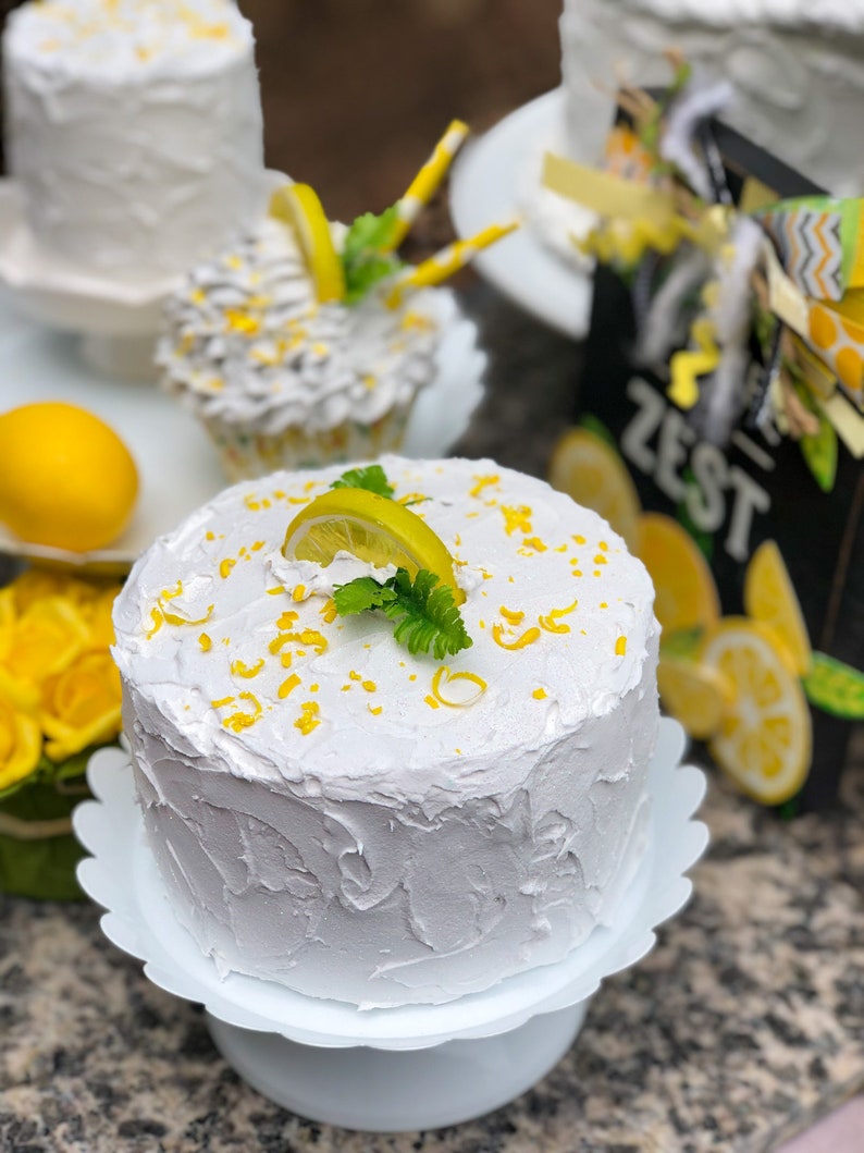 Fake Lemon Cake With Lemon Zest 5 Etsy