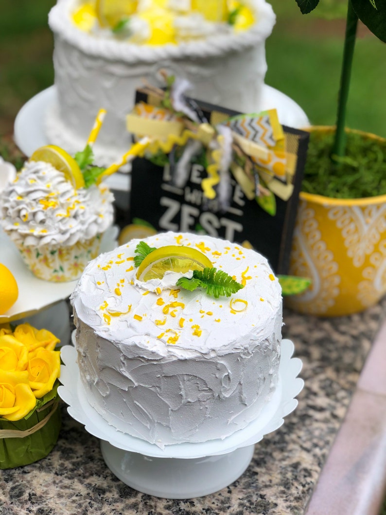 Fake Lemon Cake With Lemon Zest 5 Etsy