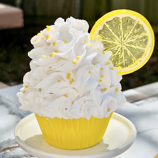 Fake Lemon Cupcake, Lemon Faux Cupcake, Fake Bake Display