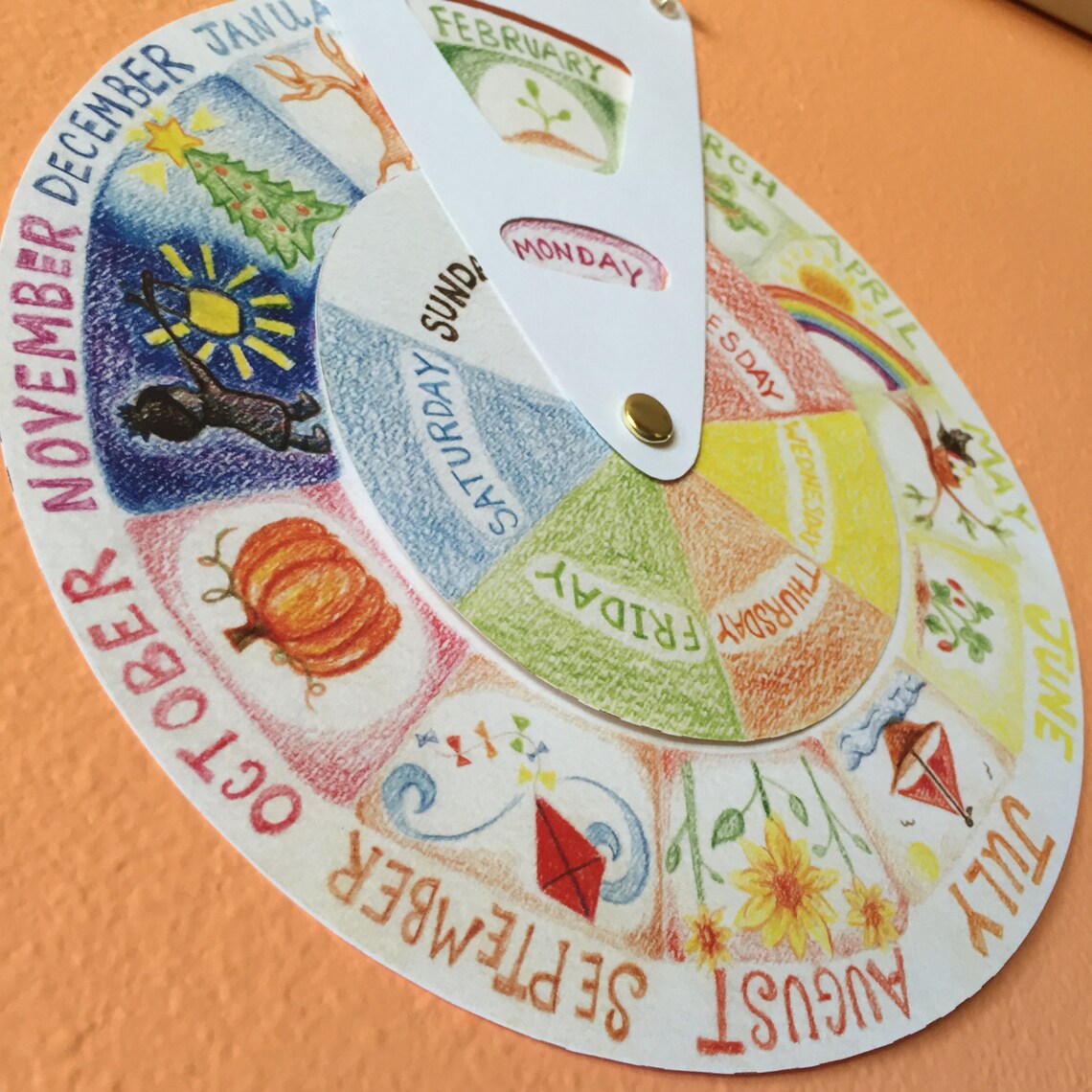 Circular Calendar - Etsy