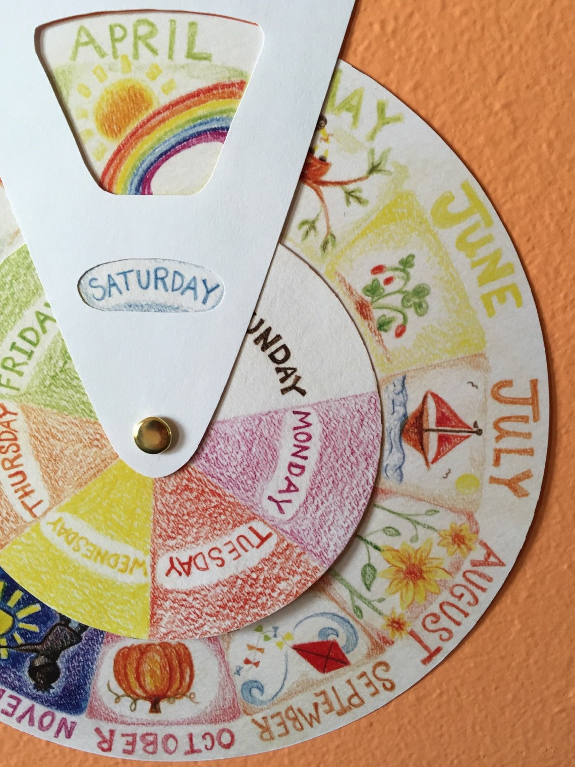 Circular Calendar - Etsy