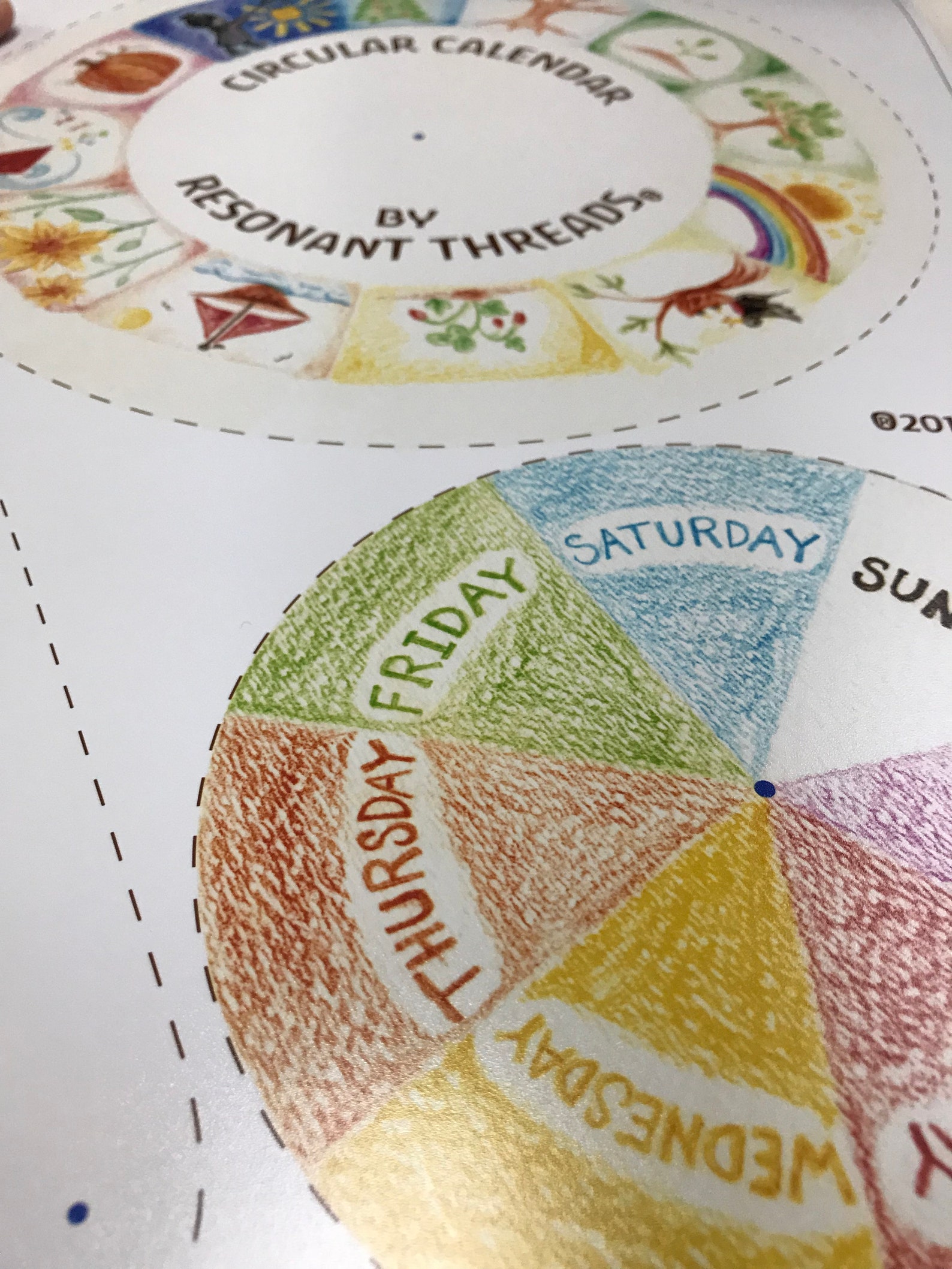 Calander Circular Custom Circular Calendar for Chosen Hemisphere - Etsy