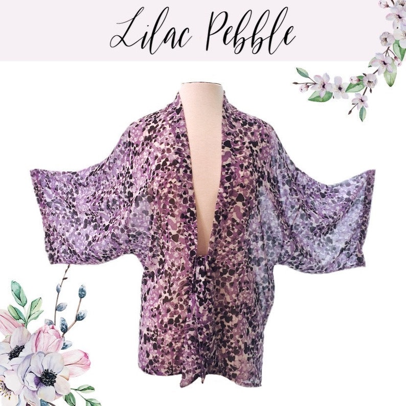 Lilac Pebble Deca Kimono image 1