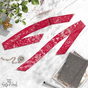 Leo silk twill scarf