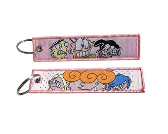 Ed Edd n Eddy Woven Keychain - Kanker Sisters | Double Sided Jet Tag
