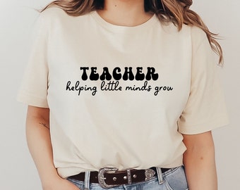 Teacher Helping little Minds Grow SVG PNG file for Digital Design Cut File for Shirt Designs- Back to School Teacher PNG