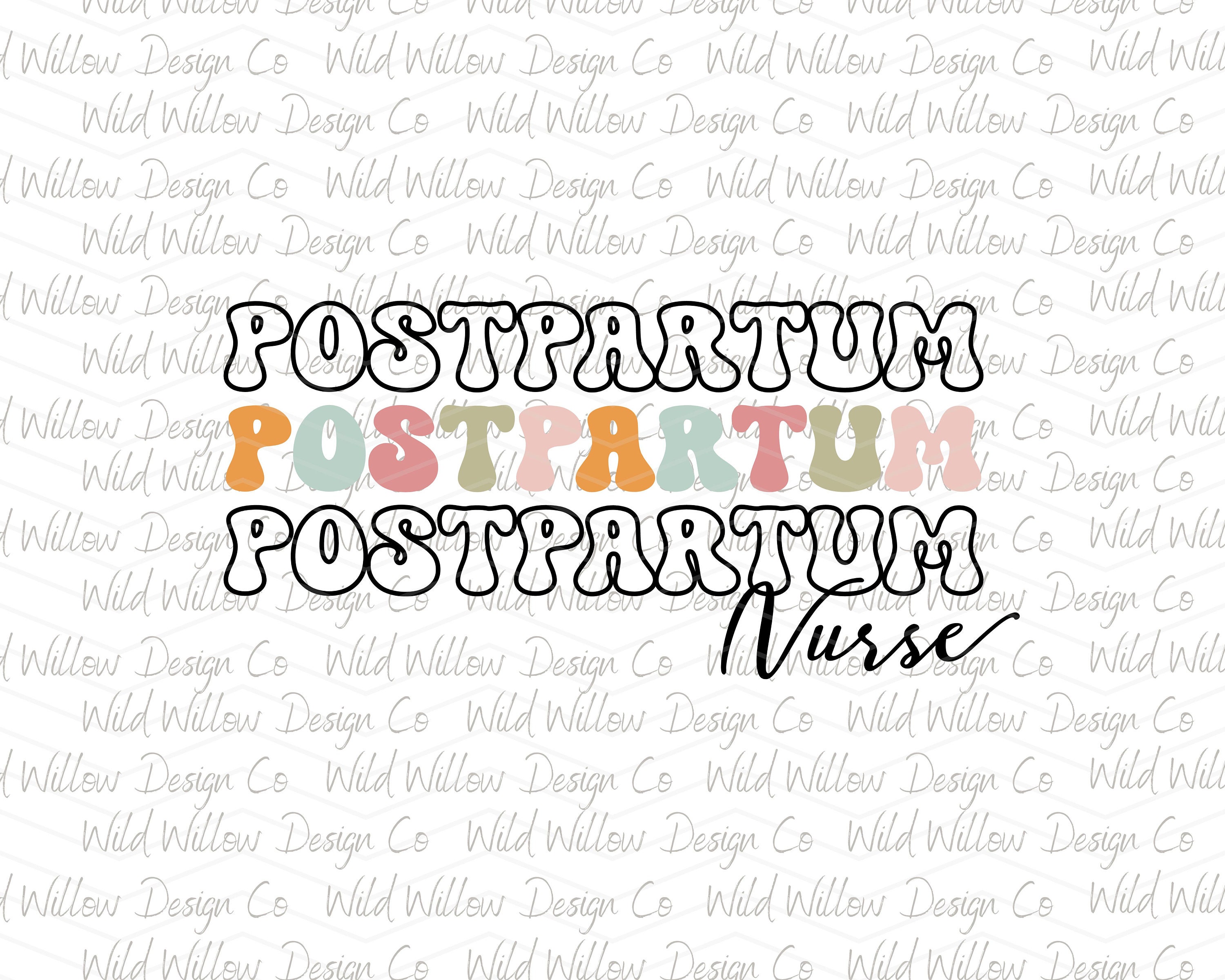 Postpartum Nurse Shirt Svg Png for Nurse Shirt Design - Etsy