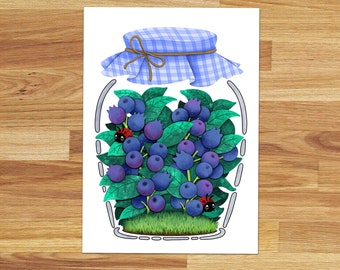 Blueberry Jam in a Bottle 5x7 Prints