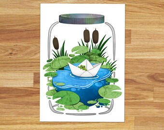 Frog in a Bottle 5x7 Prints