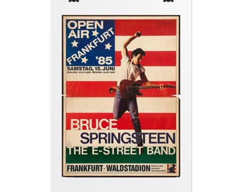 Bruce Springsteen Concert Poster Rolled Posters | Vintage Concert Art, Rock Music Wall Decor