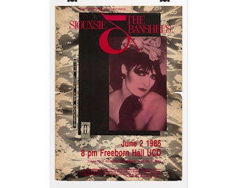 Siouxsie and the Banshees 1986 Concert Poster Rolled Poster | Vintage Tour Gig Print Post Punk