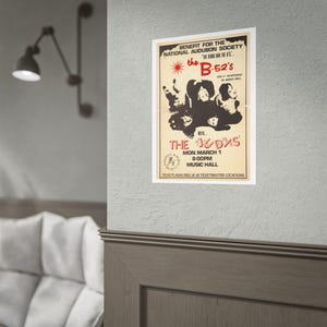 B-52's Concert Poster Rolled Poster | Vintage Band Wall Art image 3