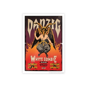 Danzig Concert Poster Rolled Poster | Rock Band Concert Art White Zombie