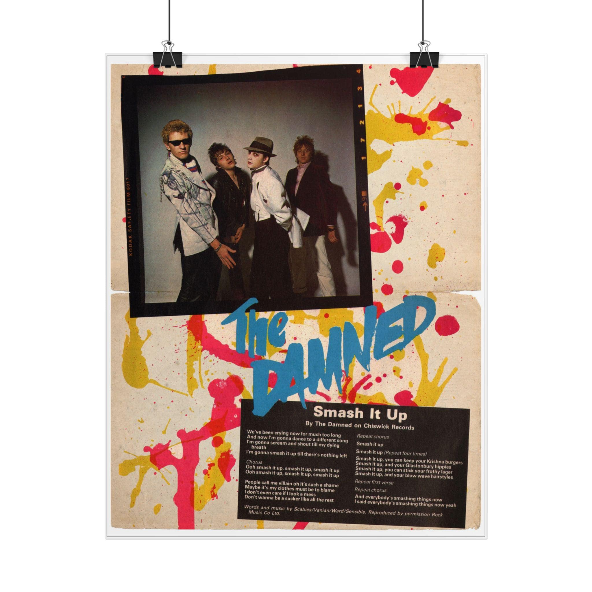 The Damned Band Poster - Etsy