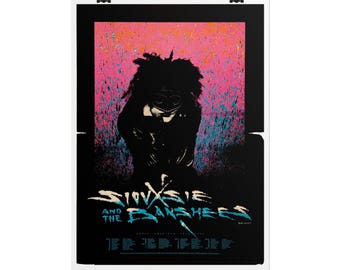 Siouxsie and the Banshees Tour Concert Poster Rolled Poster | Vintage Tour Gig Print Post Punk