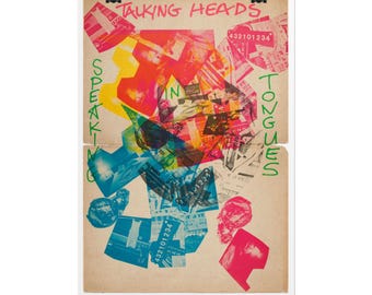 Talking Heads Speaking Tongues poster, Rolled Poster | Rock music wall art punk new wave