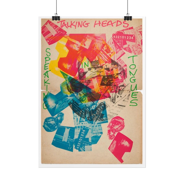 Talking Heads Speaking Tongues poster, Rolled Poster | Rock music wall art punk new wave