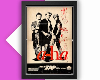 A-Ha Konzert Poster - Musik Poster - Gig Poster, Vintage Style Magazin Retro A3 Pop, Punk, Vintage, Rock Kein Versand nach USA.