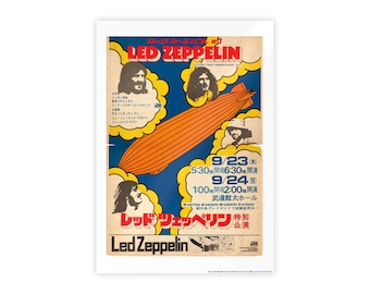 ヴィンテージ オリジナル 1982年 LED ツェッペリン ステージコラージュ