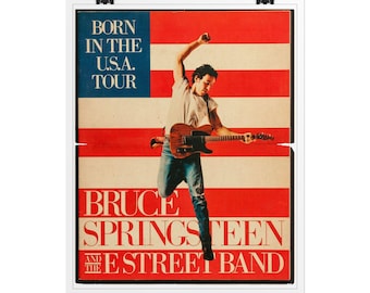 Bruce Springsteen USA Tour Poster Rolled Posters | Vintage Concert Art, Rock Music Wall Decor