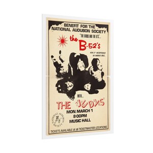 B-52's Concert Poster Rolled Poster | Vintage Band Wall Art image 2