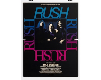 Copy of Rush Concert Poster, Rolled Poster | Rock music wall art  Geddy Lee Canada