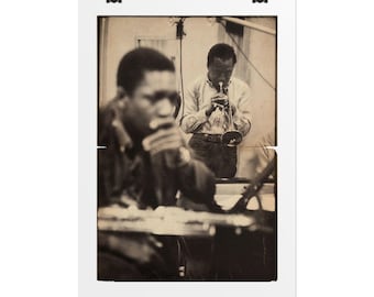 Miles Davis - John Coltrane Vintage Jazz Saxophonist Poster | Rolled Poster, Music Wall Art