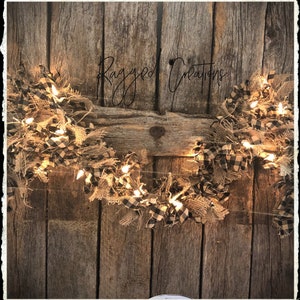 20 Light Homespun Garland image 1