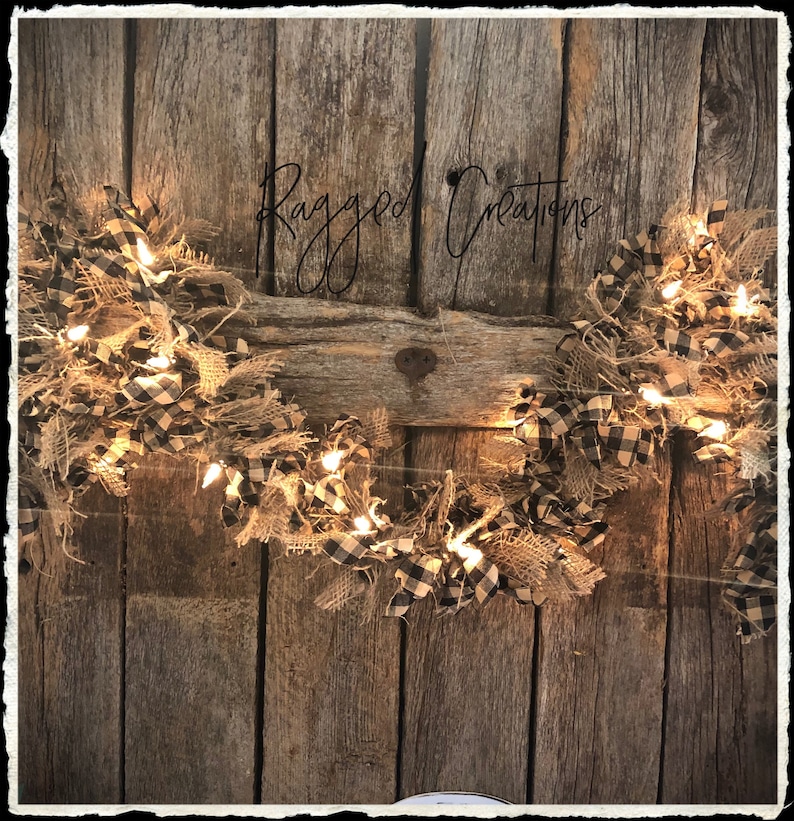 20 Light Homespun Garland image 1